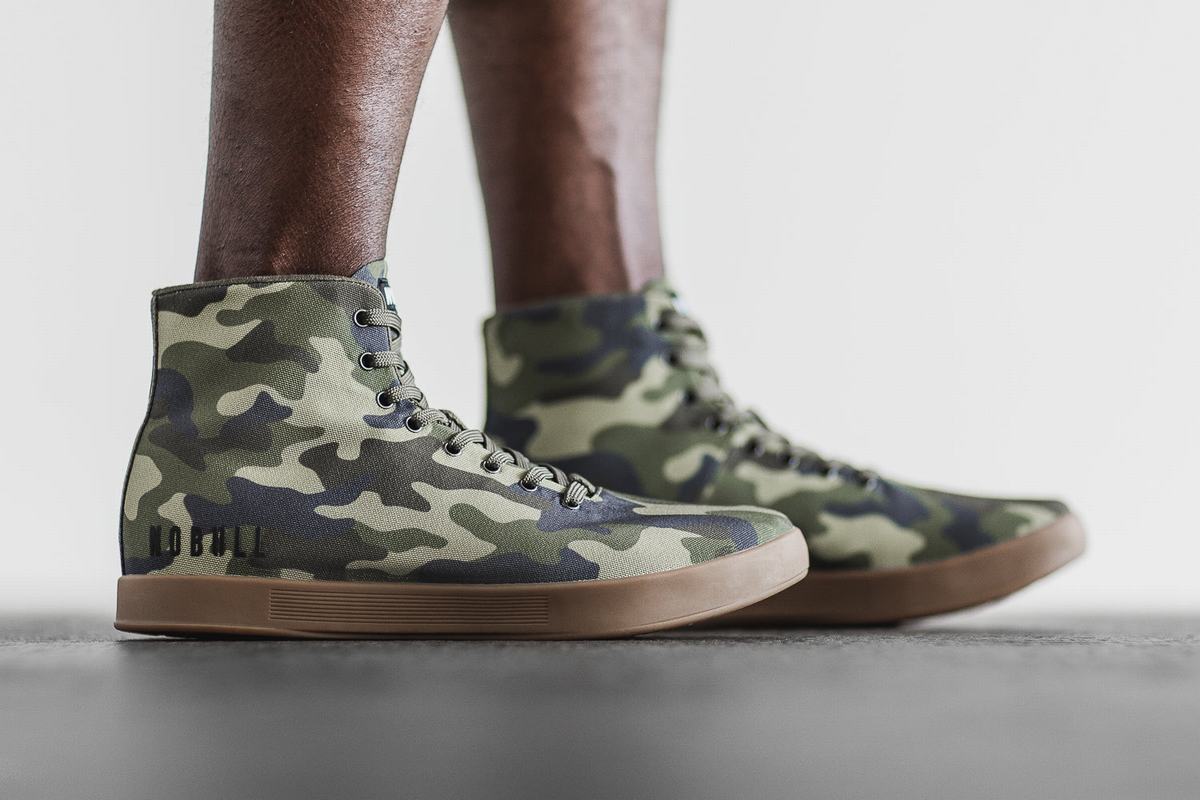 Nobull High-Top Canvas Men's Trainers Camo | Australia (VO6872)